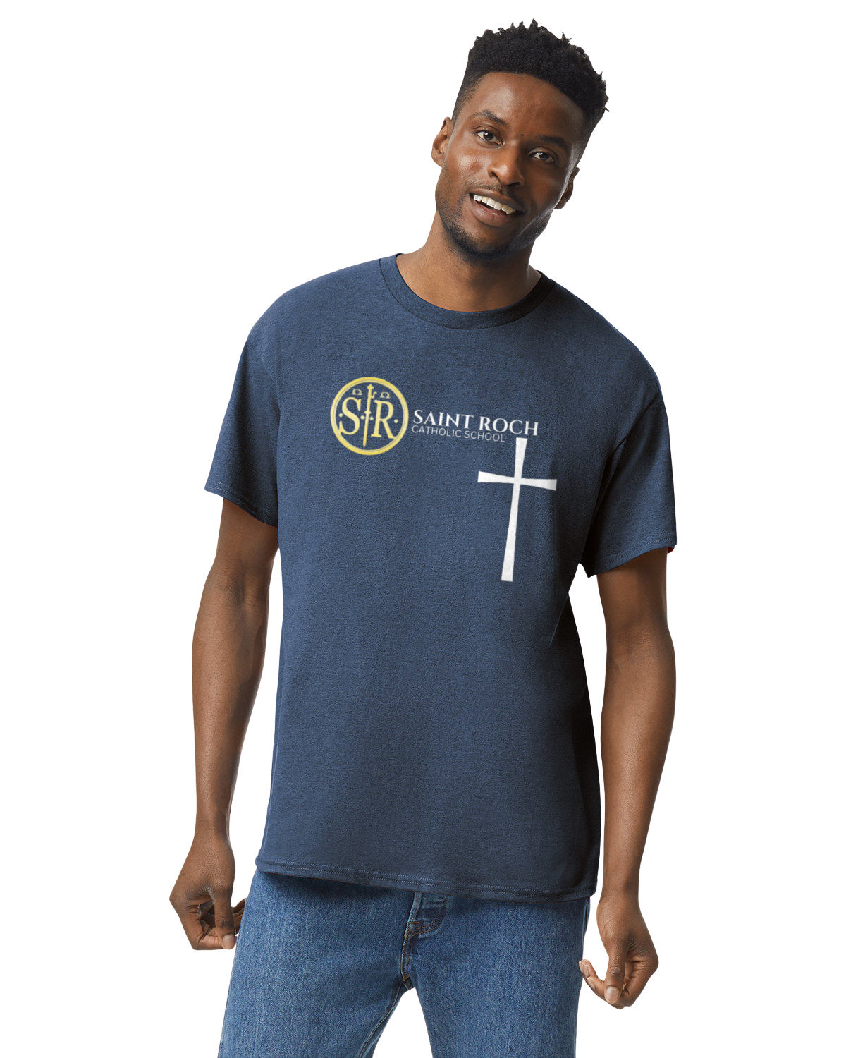 Adult Short sleeve t-shirt Logo and Cross