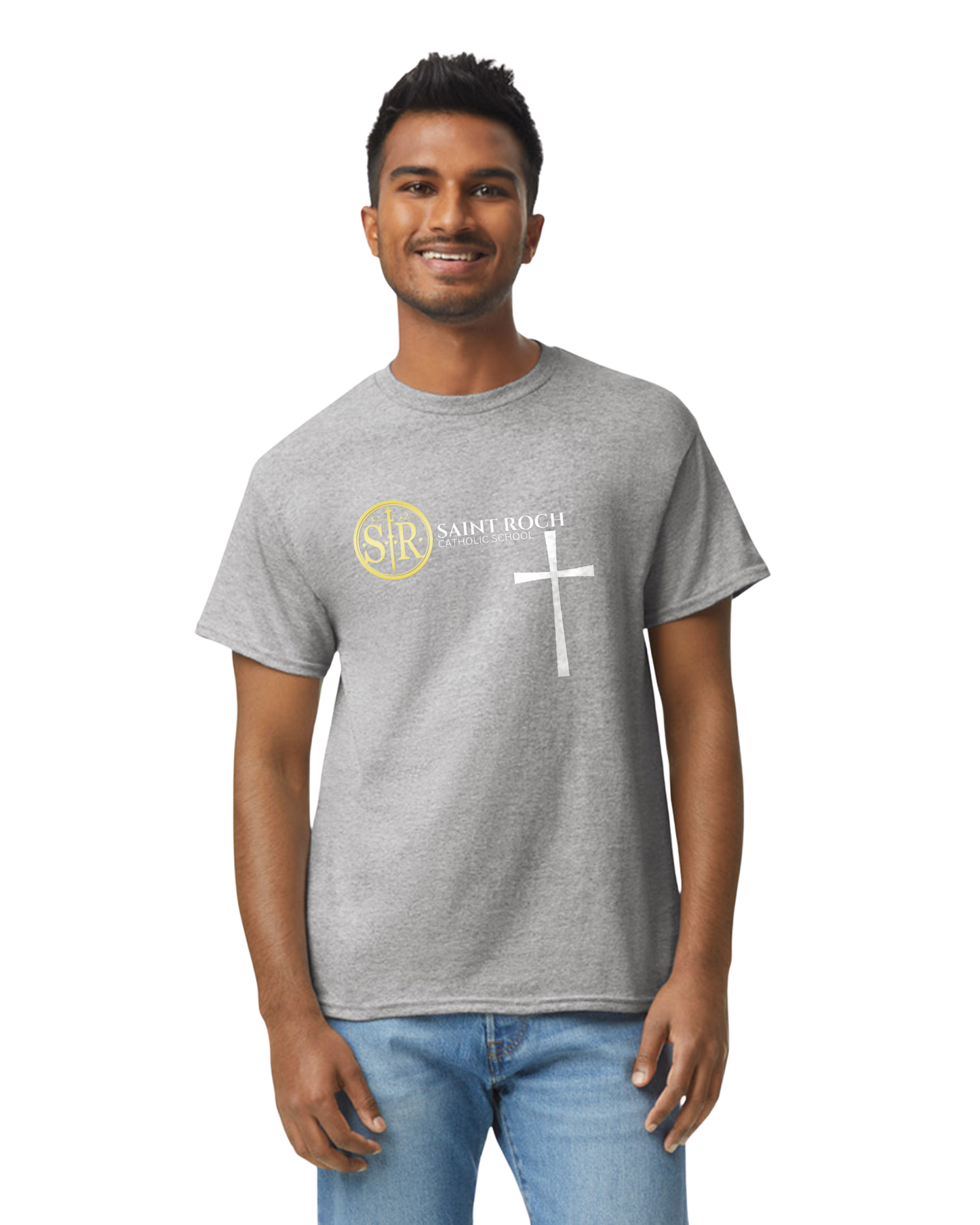 Adult Short sleeve t-shirt Logo and Cross