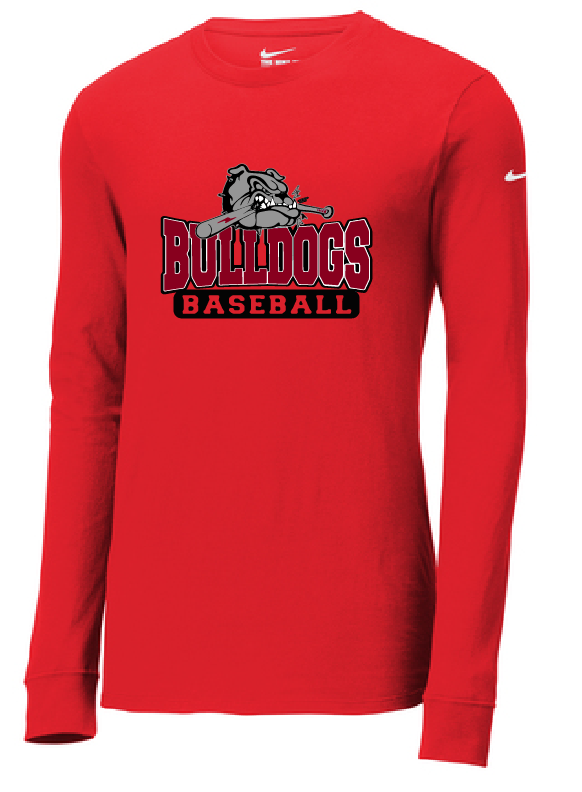Unisex Bulldog w/ bat Nike Dri-FIT long sleeve t-shirt