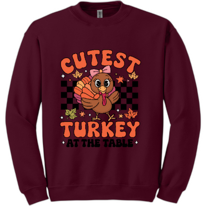 Cutest turkey at the table sweatshirt