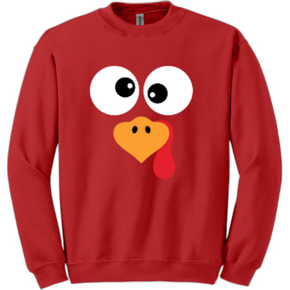 Funny turkey face sweatshirt