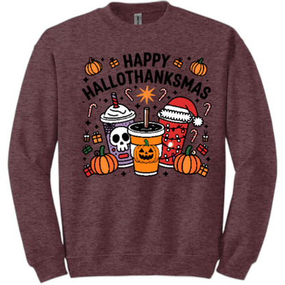 Happy Hallothanksmas sweatshirt