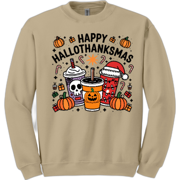 Happy Hallothanksmas sweatshirt