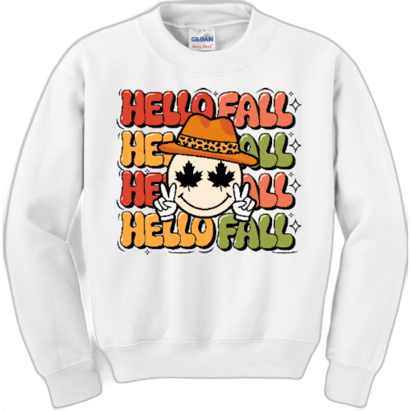 Youth Hello fall sweatshirt