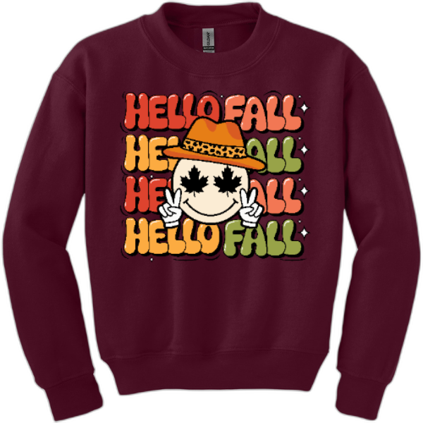 Youth Hello fall sweatshirt