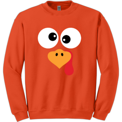 Funny turkey face sweatshirt