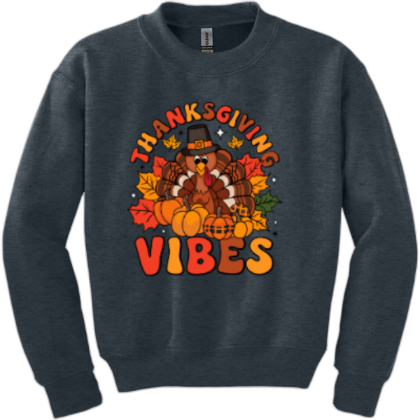 Youth Thanksgiving Vibes Sweatshirt