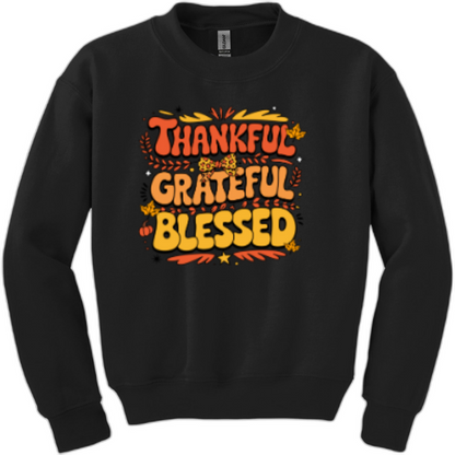 Youth Thankful, Grateful, Blessed sweatshirt